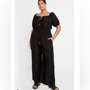 City Chic Erica Jumpsuit Black - 18
